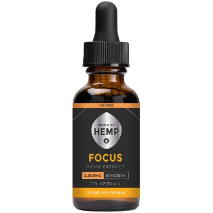 THC-Free Hemp Extract (Focus) 1oz (2,000mg) Delicious Terpene Blend